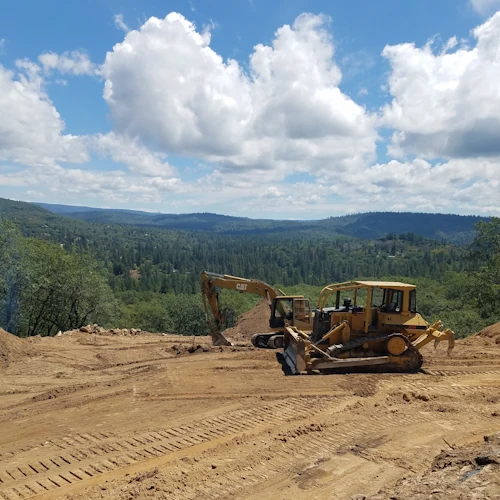 A site prep project in the Sierra foothills