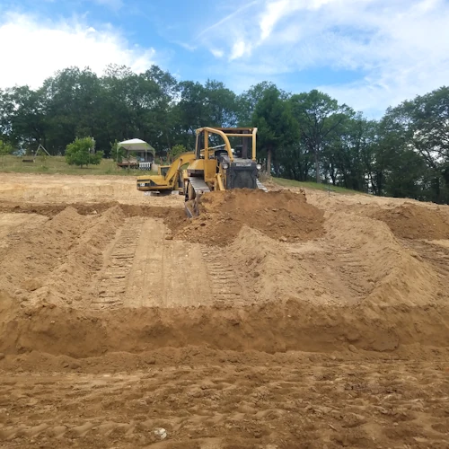 Site grading for a sloped project area